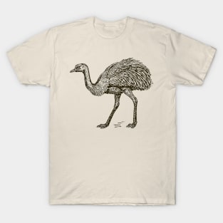 Cute Ostrich Drawing T-Shirt